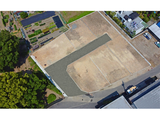 分譲地上空からの写真