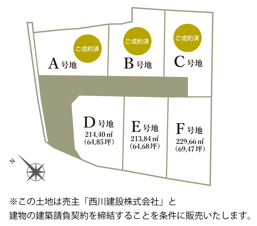 ウエストリバー桜住吉分譲地　残り３区画